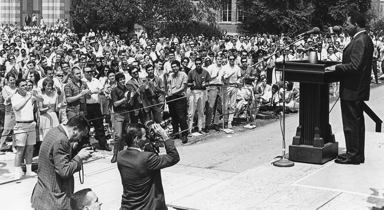Dr. Martin Luther King, Jr. on UCLA’s Janss Steps