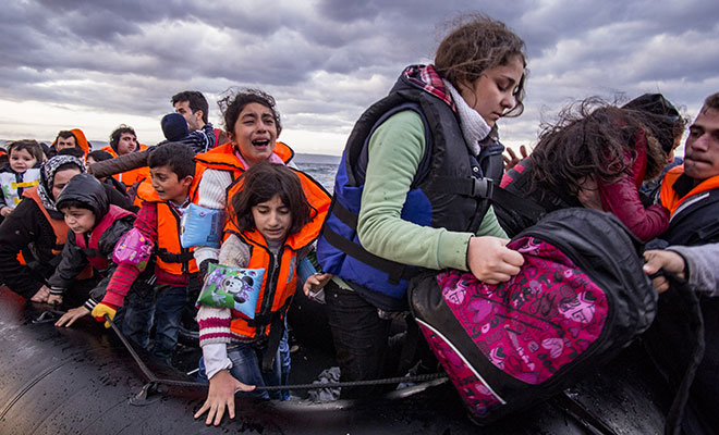 Children in a Raft